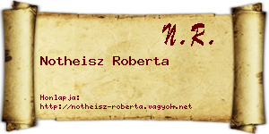 Notheisz Roberta névjegykártya